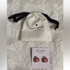 Kate Spade Pink Ladybug Stud Earrings KB460 New